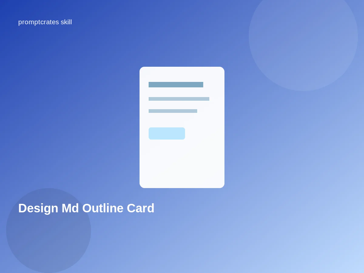 Design Md Outline Card