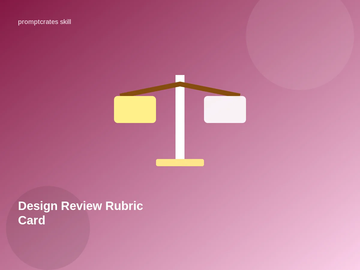 Design Review Rubric Card