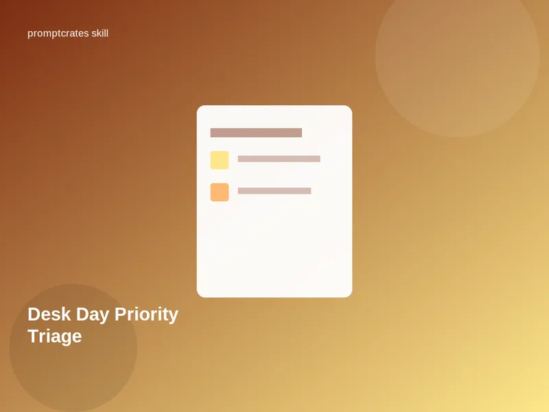 Desk Day Priority Triage