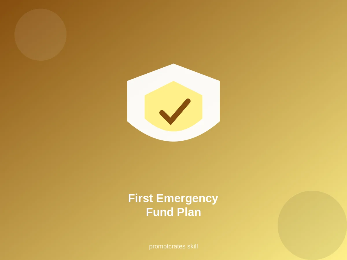 First Emergency Fund Plan