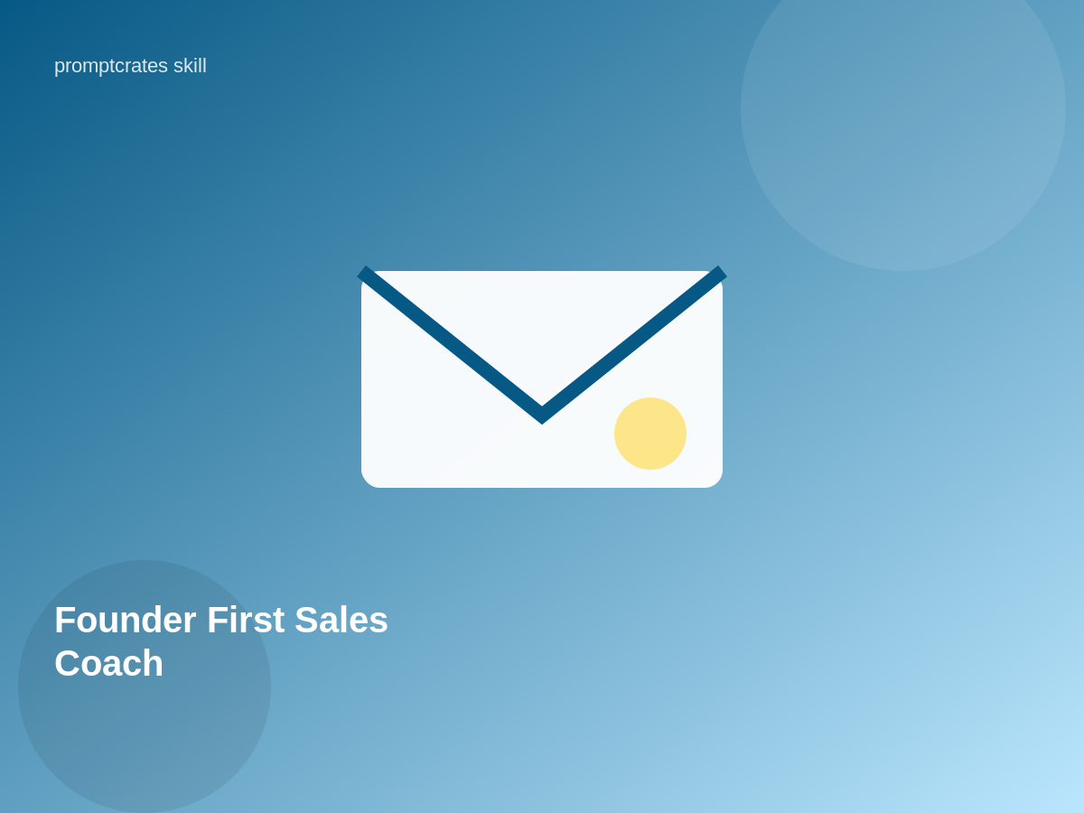 Founder First Sales Coach