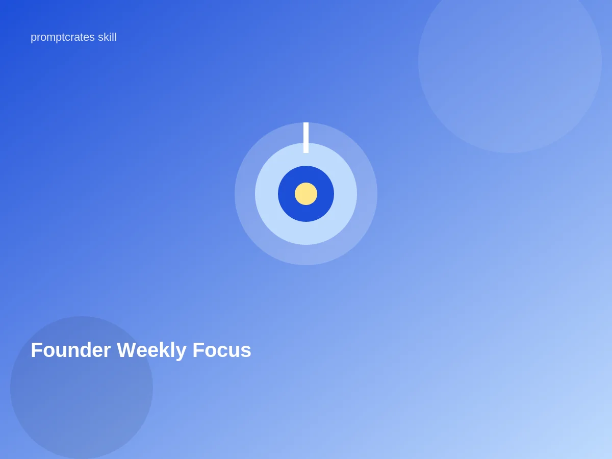 Founder Weekly Focus