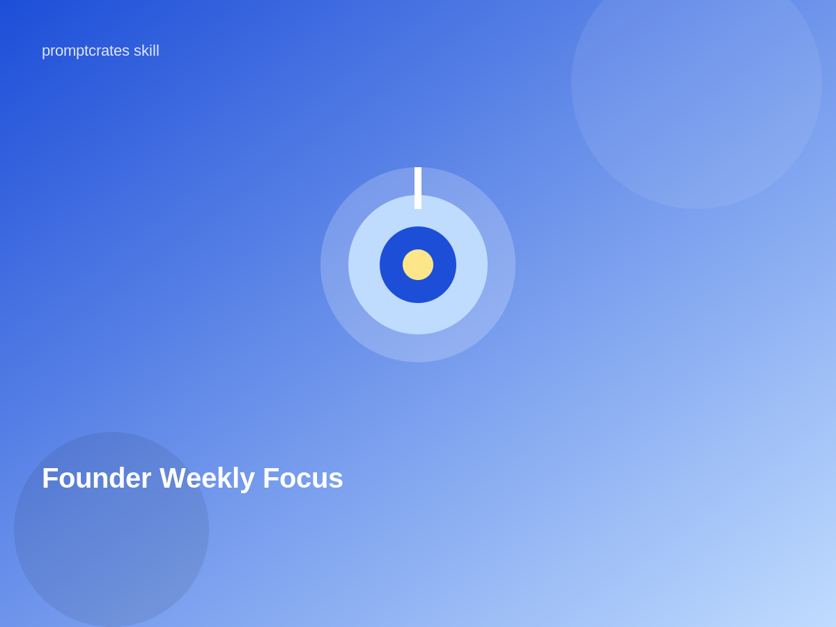 Founder Weekly Focus