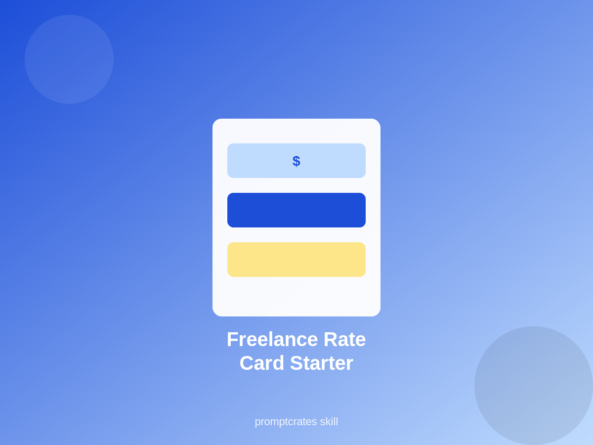Freelance Rate Card Starter