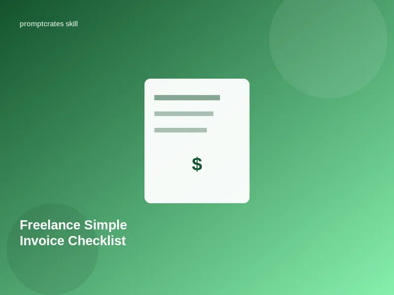Freelance Simple Invoice Checklist