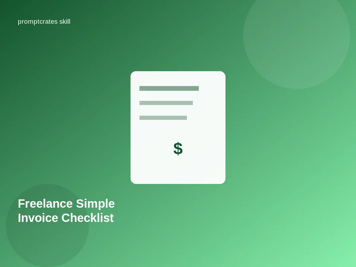 Freelance Simple Invoice Checklist