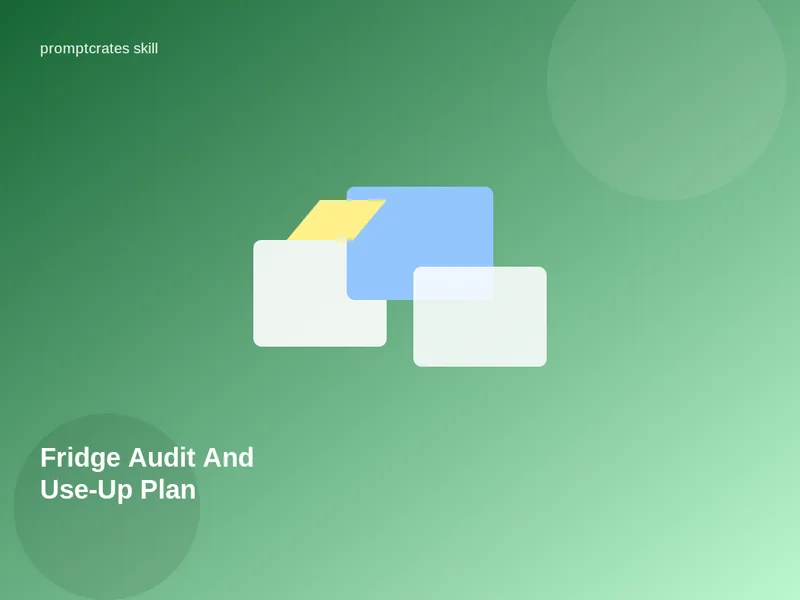 Fridge Audit And Use-Up Plan