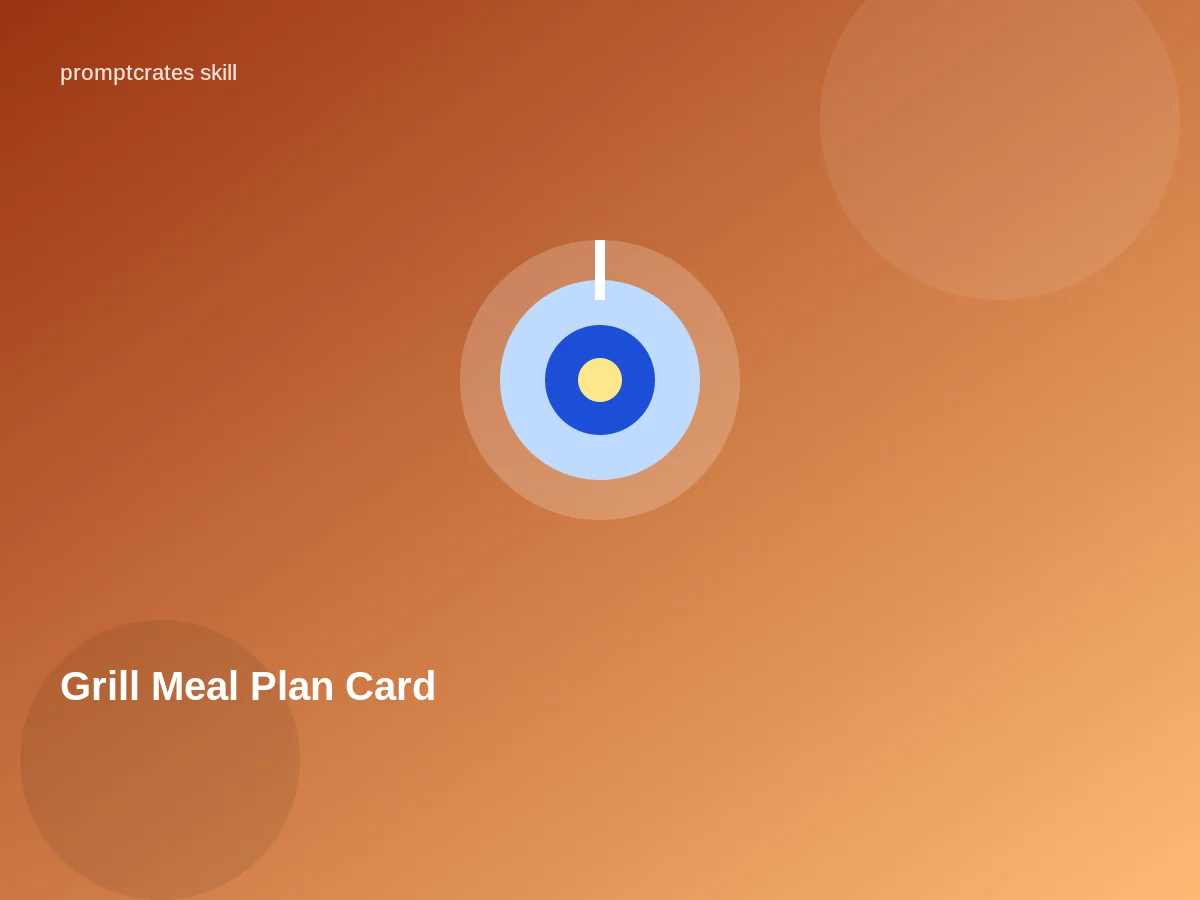 Grill Meal Plan Card