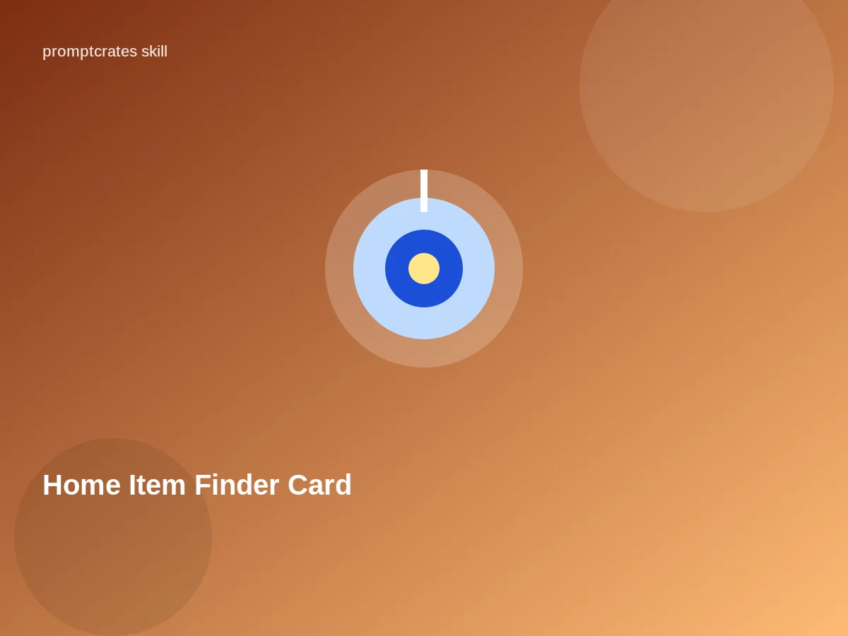 Home Item Finder Card