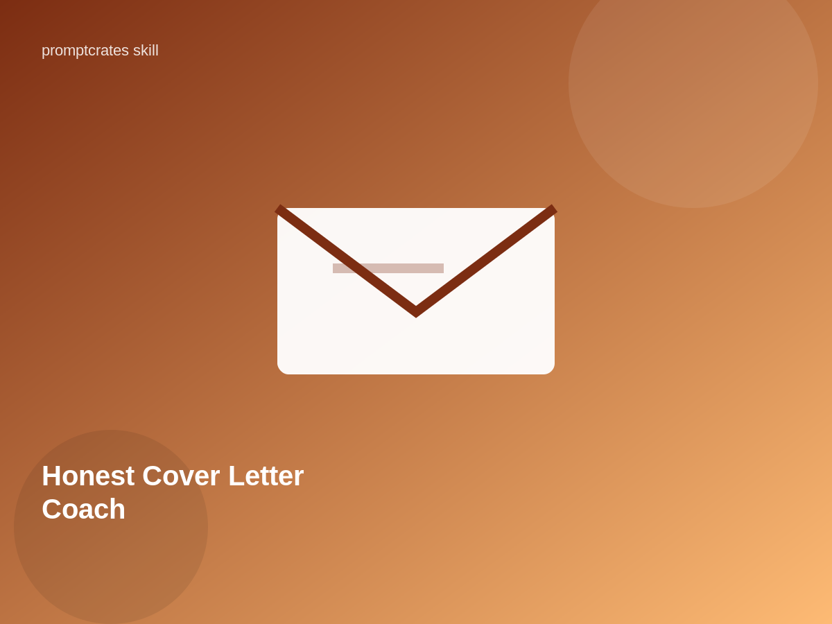 Honest Cover Letter Coach