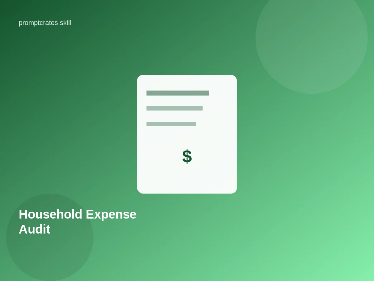 Household Expense Audit