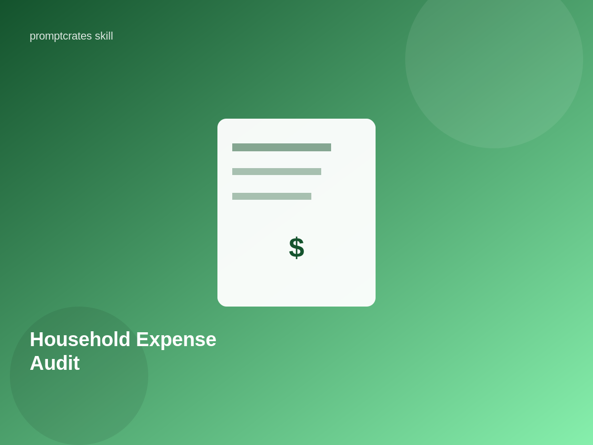 Household Expense Audit