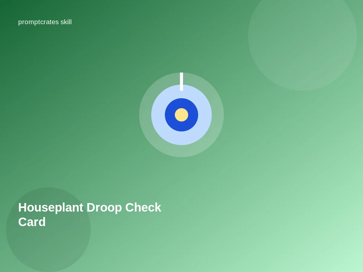 Houseplant Droop Check Card