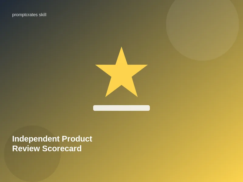 Independent Product Review Scorecard