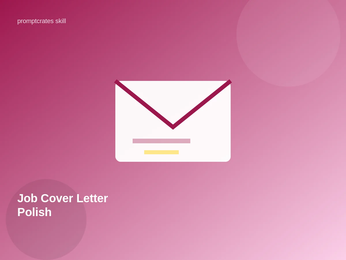 Job Cover Letter Polish