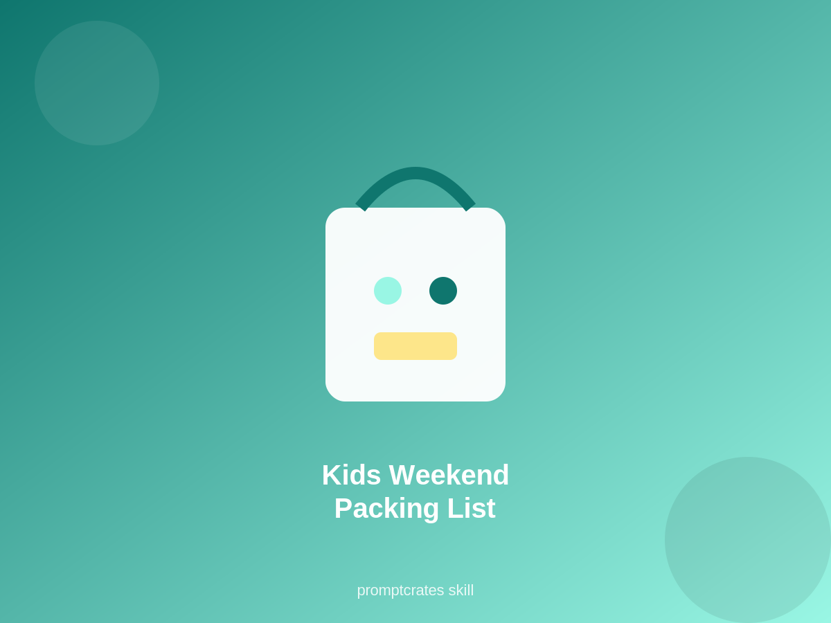 Kids Weekend Packing List