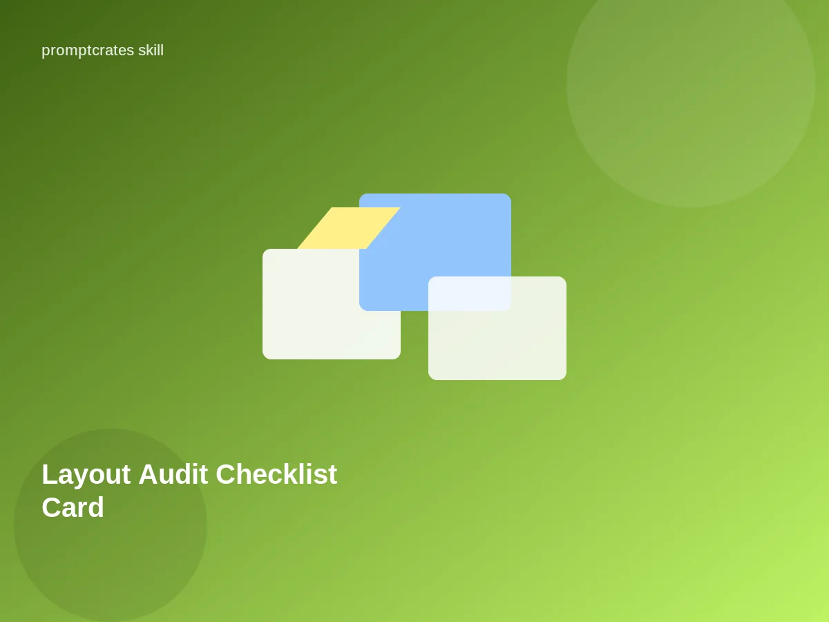 Layout Audit Checklist Card