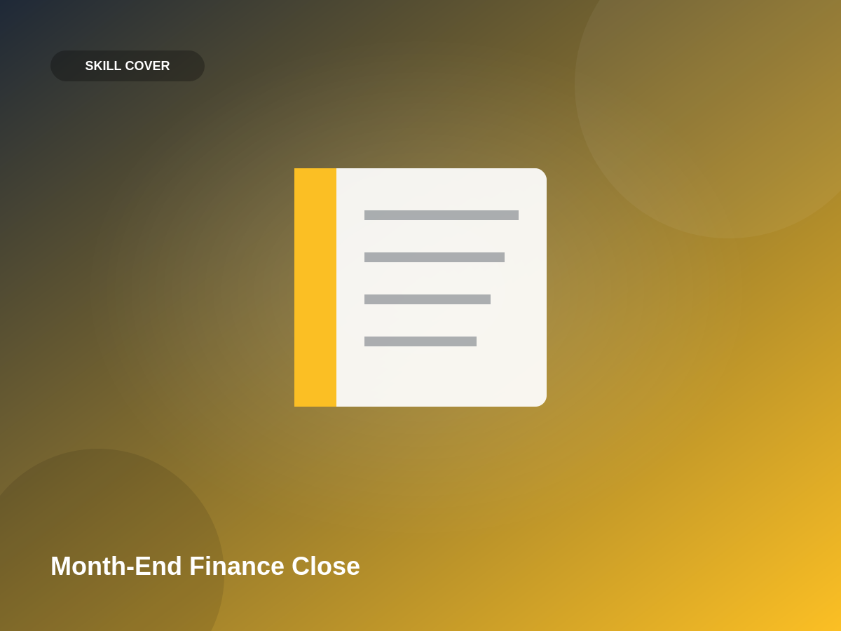 Month-End Finance Close