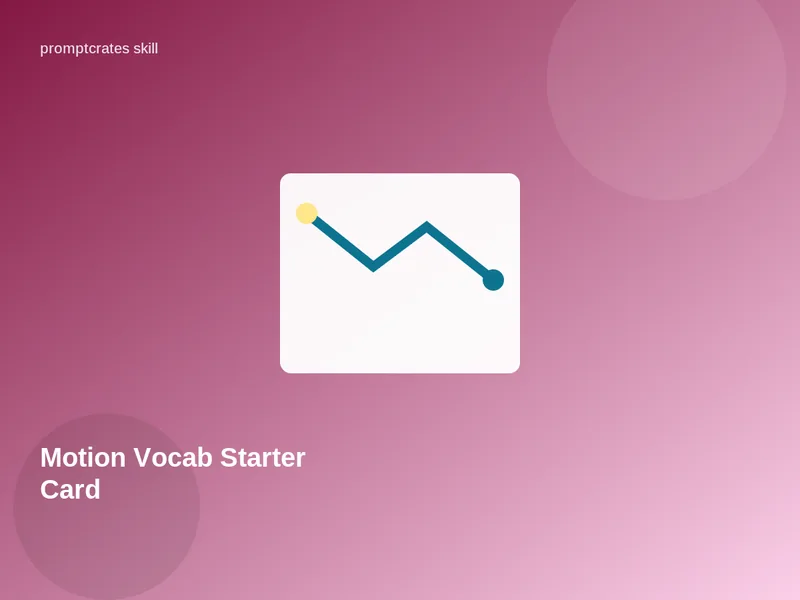 Motion Vocab Starter Card