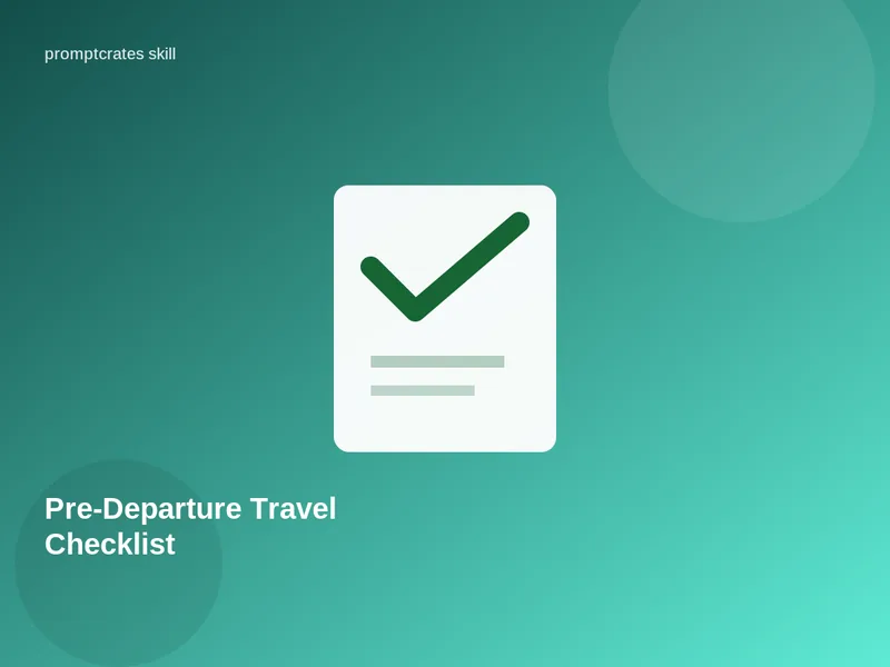 Pre-Departure Travel Checklist