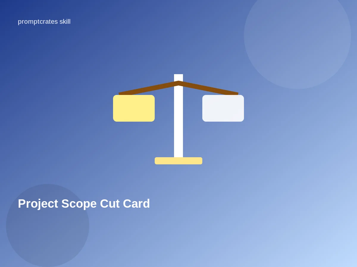 Project Scope Cut Card