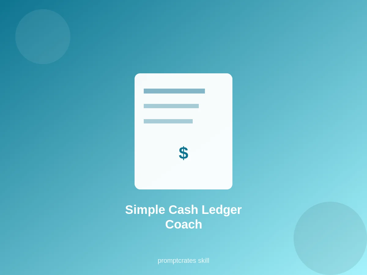 Simple Cash Ledger Coach