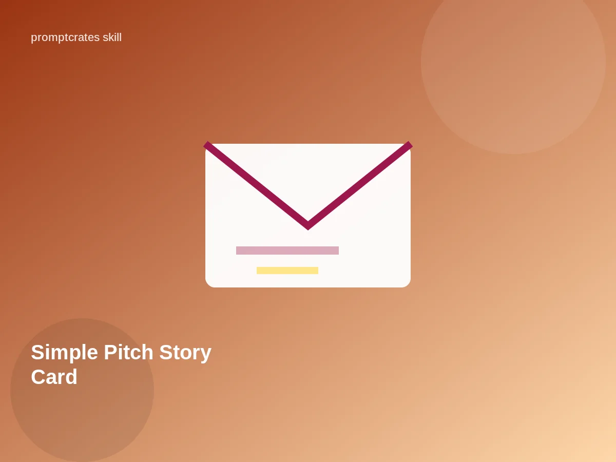 Simple Pitch Story Card