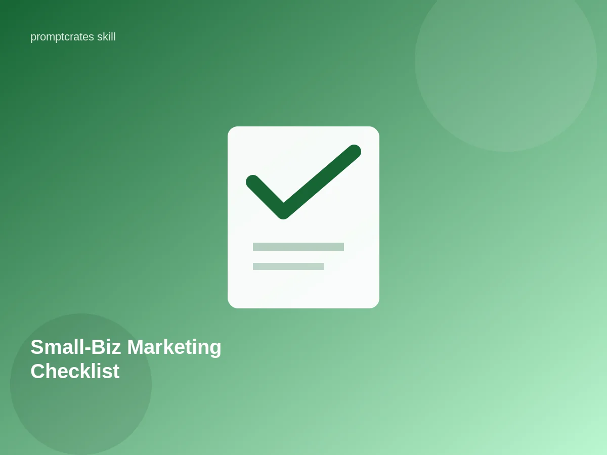 Small-Biz Marketing Checklist