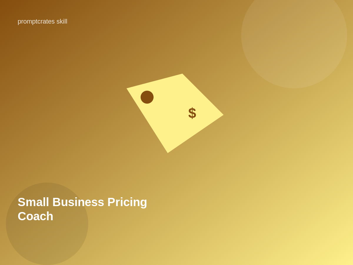 Small Business Pricing Coach