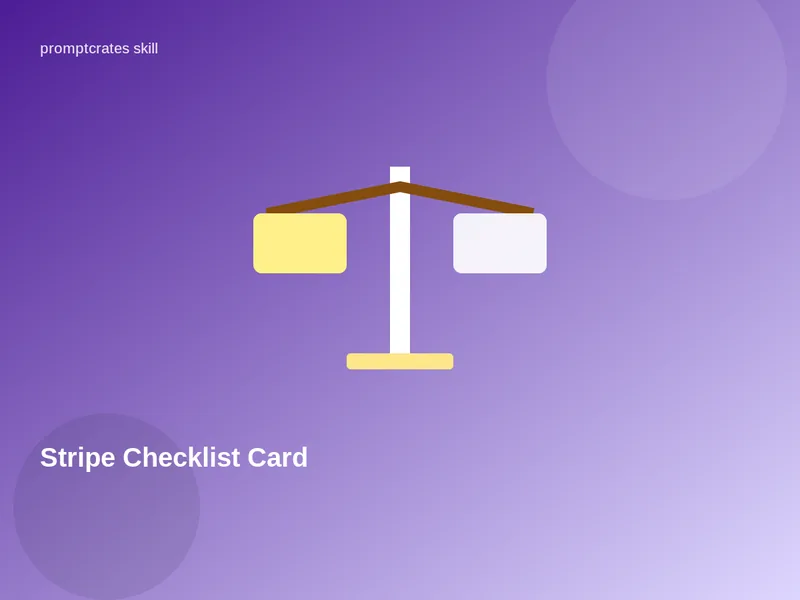 Stripe Checklist Card