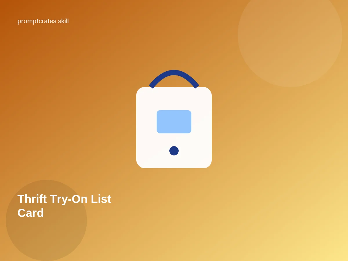Thrift Try-On List Card