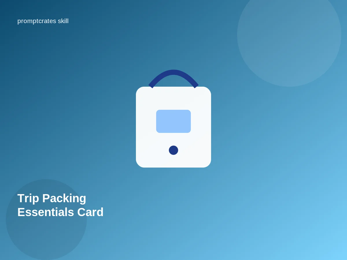 Trip Packing Essentials Card
