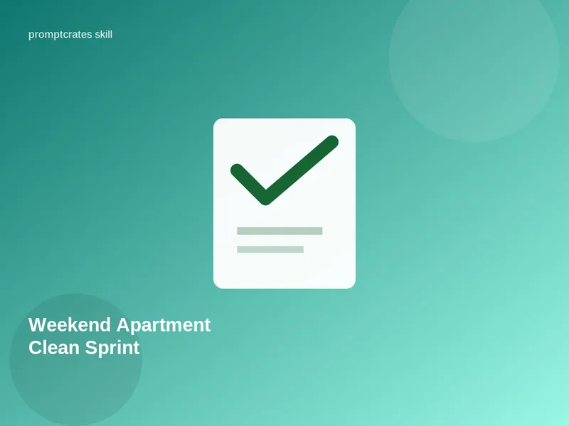 Weekend Apartment Clean Sprint