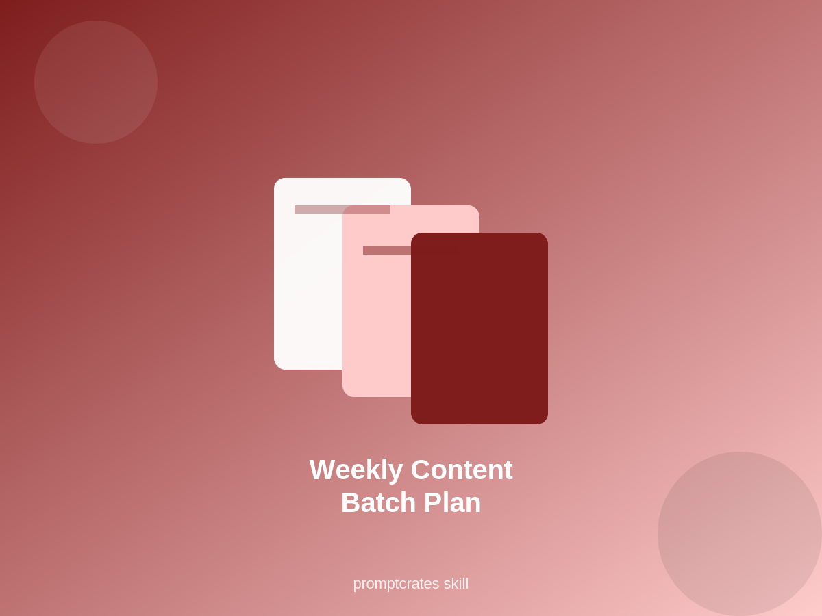 Weekly Content Batch Plan