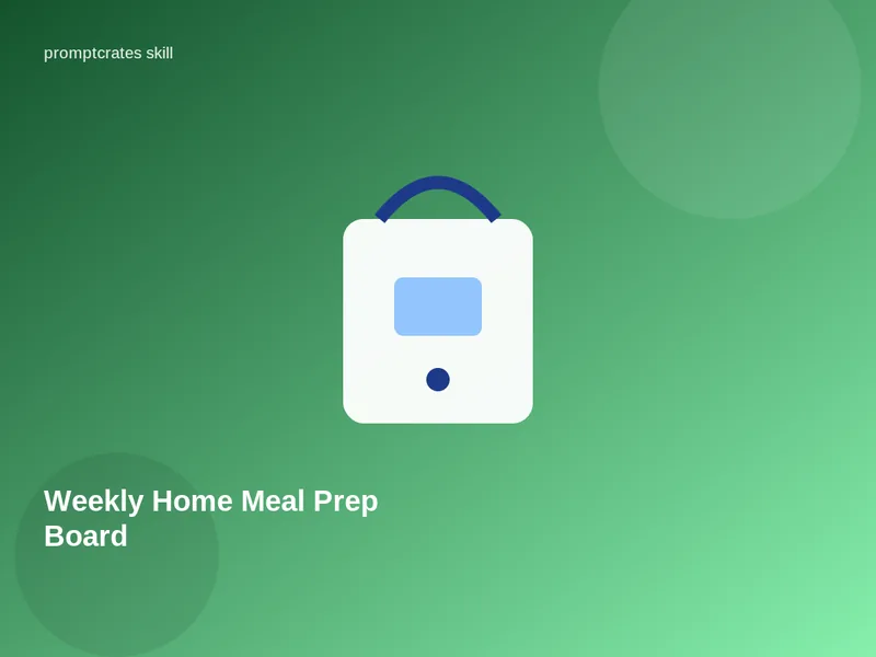 Weekly Home Meal Prep Board
