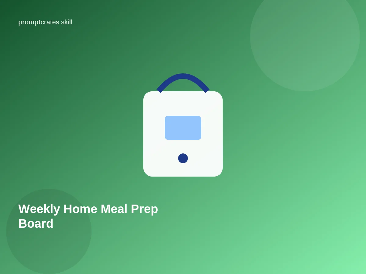 Weekly Home Meal Prep Board