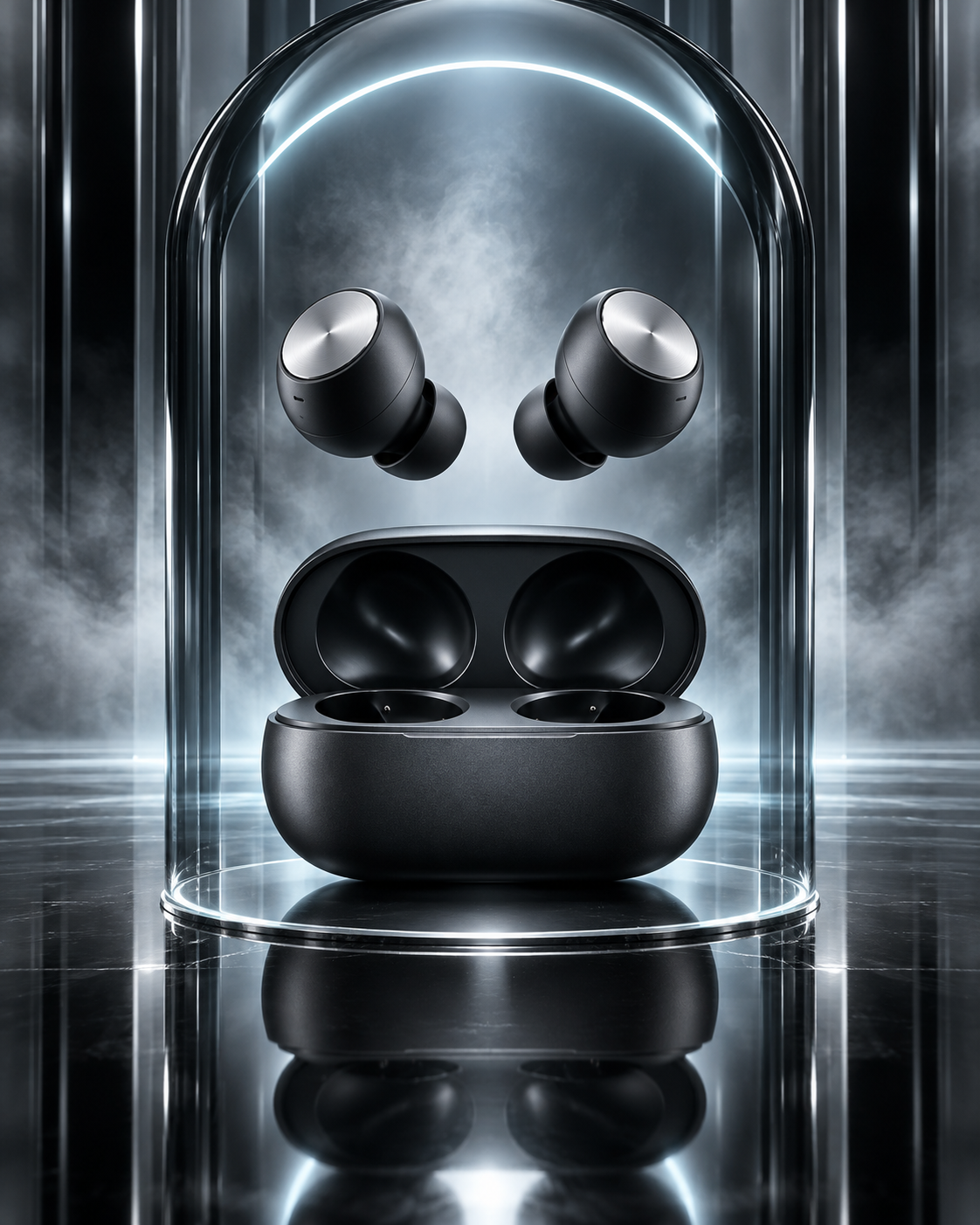 Smoked Glass Earbuds Poster