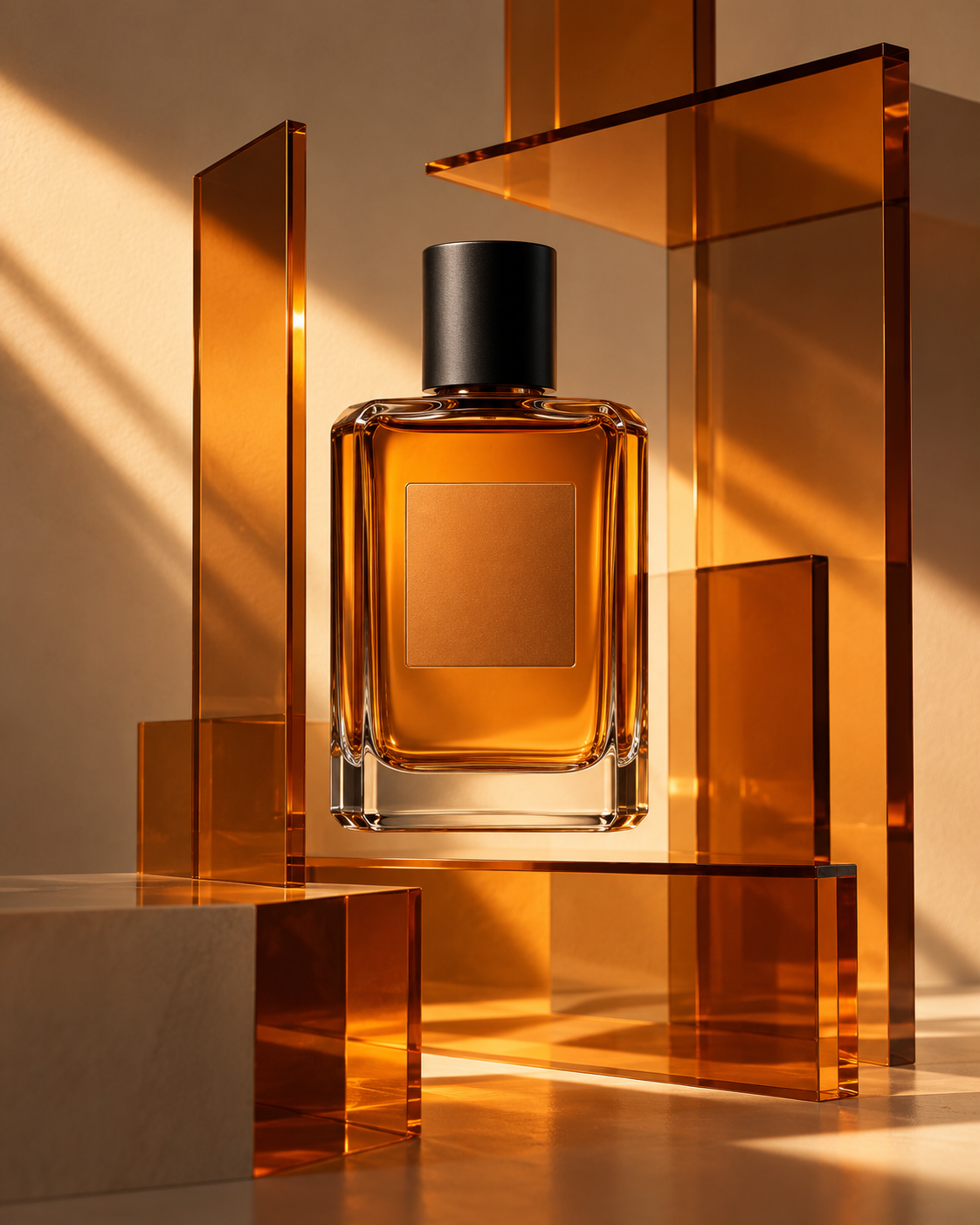 Amber Acrylic Perfume Poster