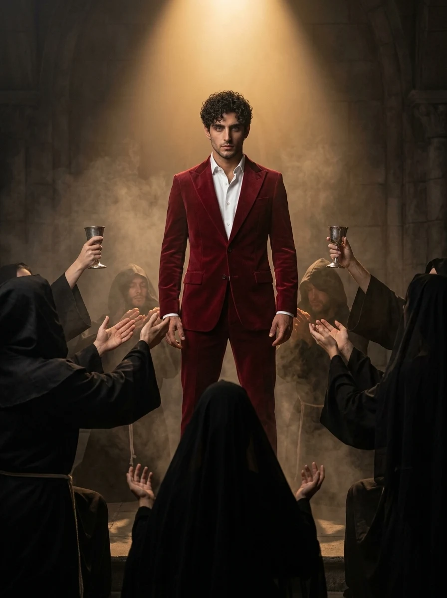 Gothic Baroque Allegory: Theatrical High-Fashion Devotion Prompt